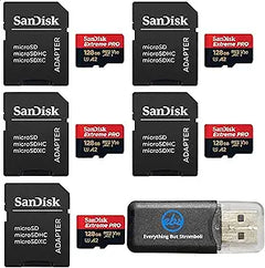 SanDisk SDSQXCZ-128G-GN6MA Extreme Pro MicroSD Card 5-Pack