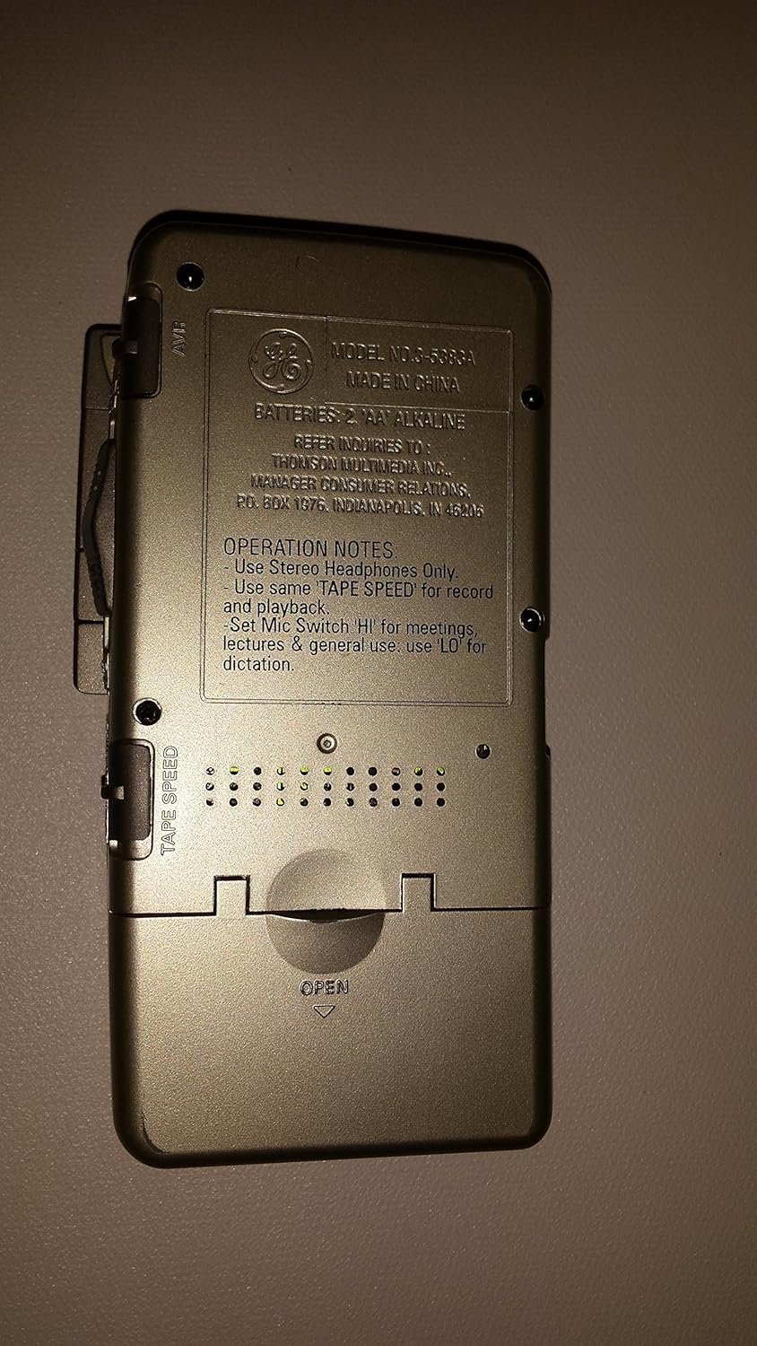 GE 35383 Micro Cassette Recorder AVR Batteries Tapes