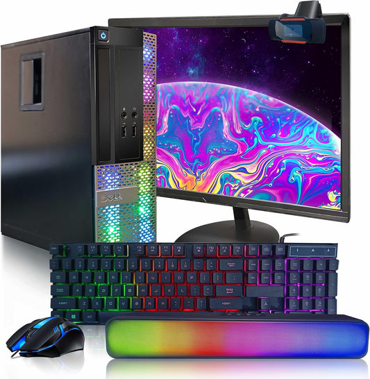 Dell OptiPlex RGB Desktop - i7, 16GB, 512GB SSD, 22" Monitor, Gaming PC (Renewed)