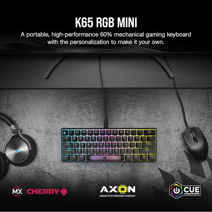 Corsair CH-9194012-NA K65 RGB Mini 60% Keyboard Cherry MX