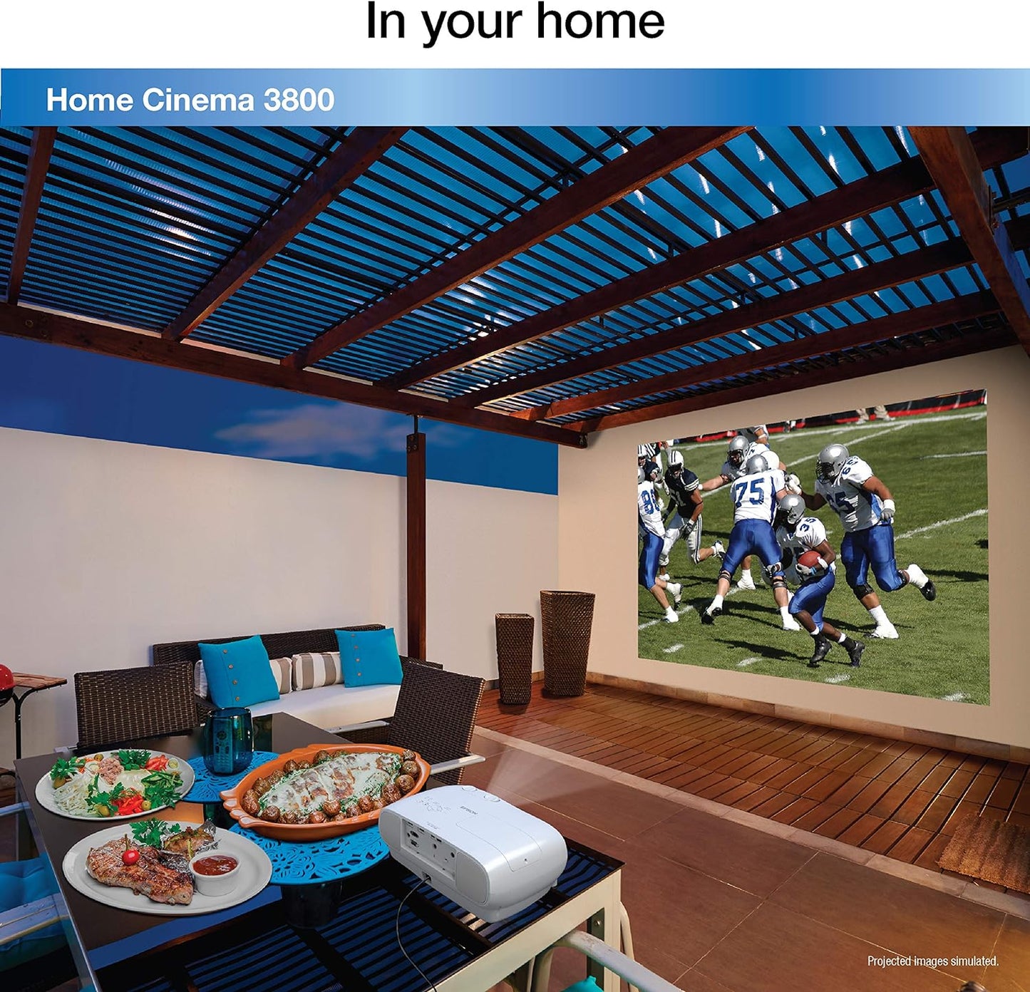 Epson Home Cinema 3800 4K PRO-UHD HDR Projector (Renewed)