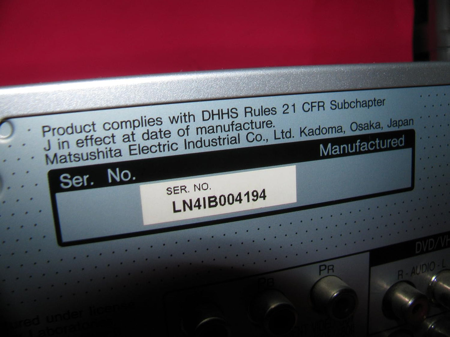 Panasonic DMRE75VS DVD Recorder/VCR Combo Progressive Scan