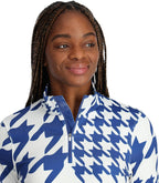 Spyder 38B125314 Women's Houndstooth Half Zip T-Neck
