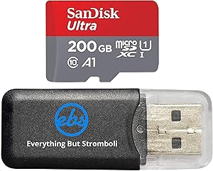 SanDisk SDSQUAR-200G 200GB Ultra MicroSD Card Bundle — main product image