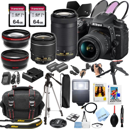 Nikon D7500 DSLR Camera 2 Lens Kit (Renewed)