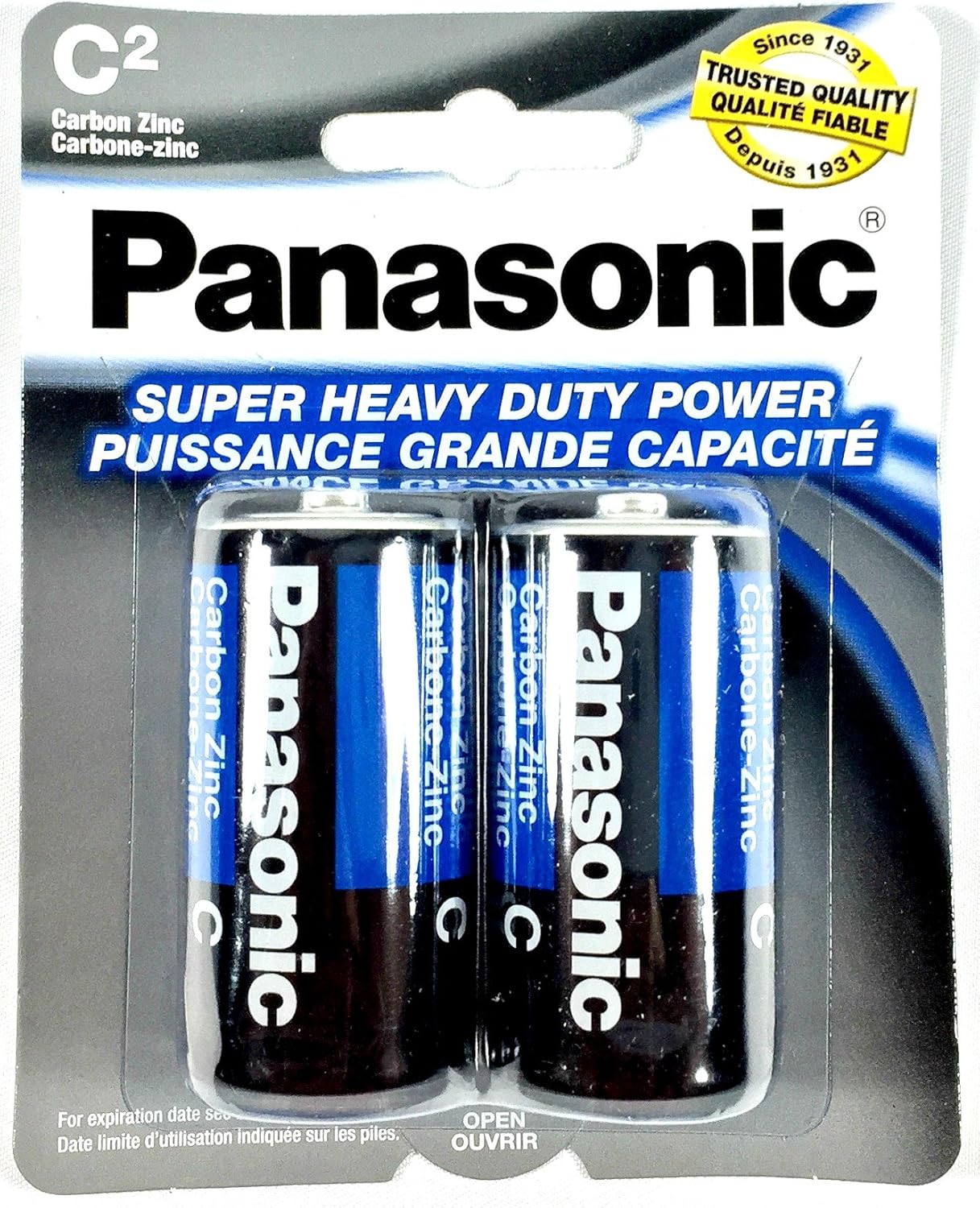 Panasonic 7615020-1 Size C Super Heavy Duty Zinc Carbon Batteries 4-Pack