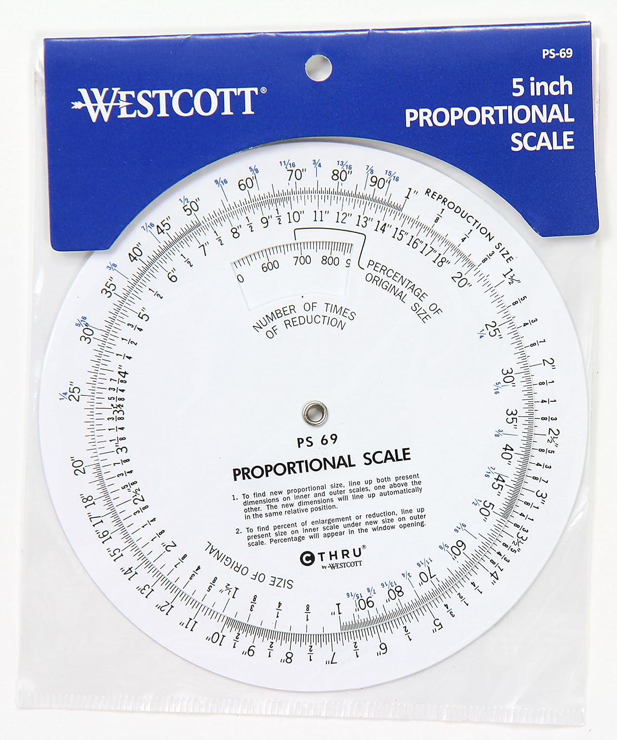 Westcott PS-69 5" Proportional Scale for Artists Designers