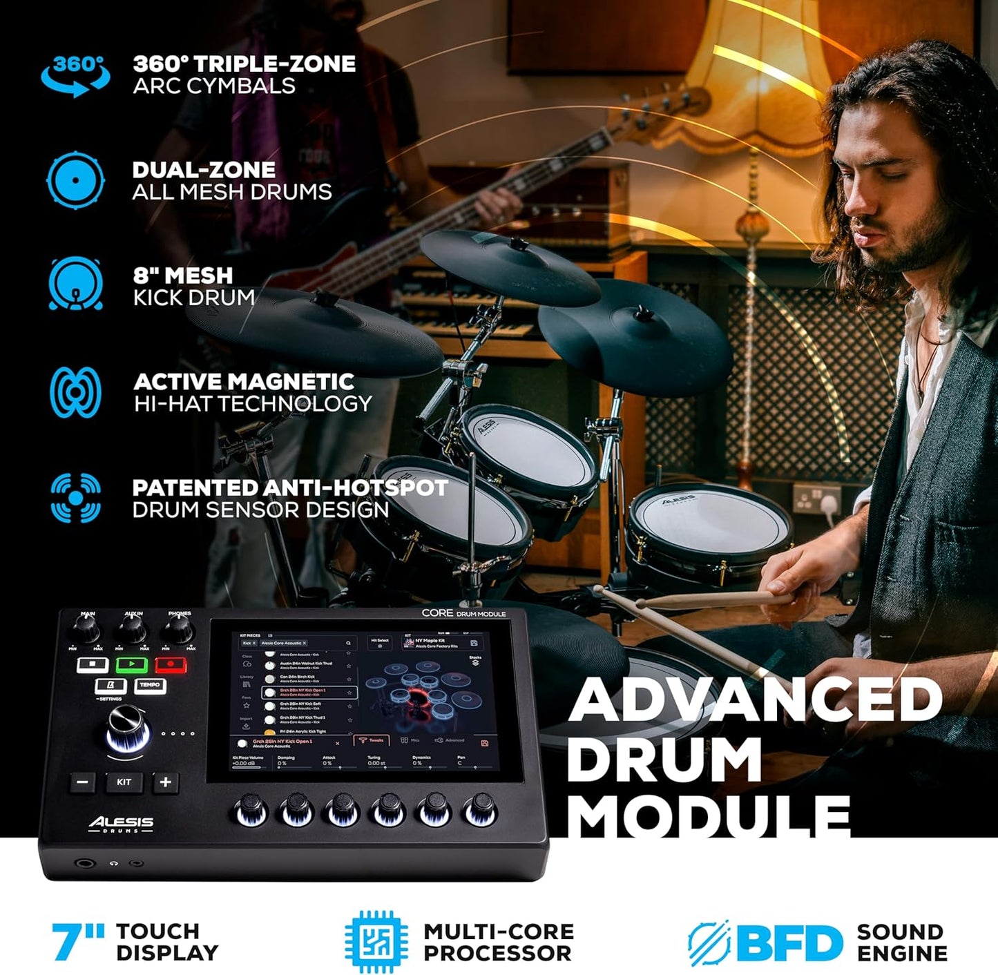 Alesis Strata Core Electric Drum Set Touchscreen Samples