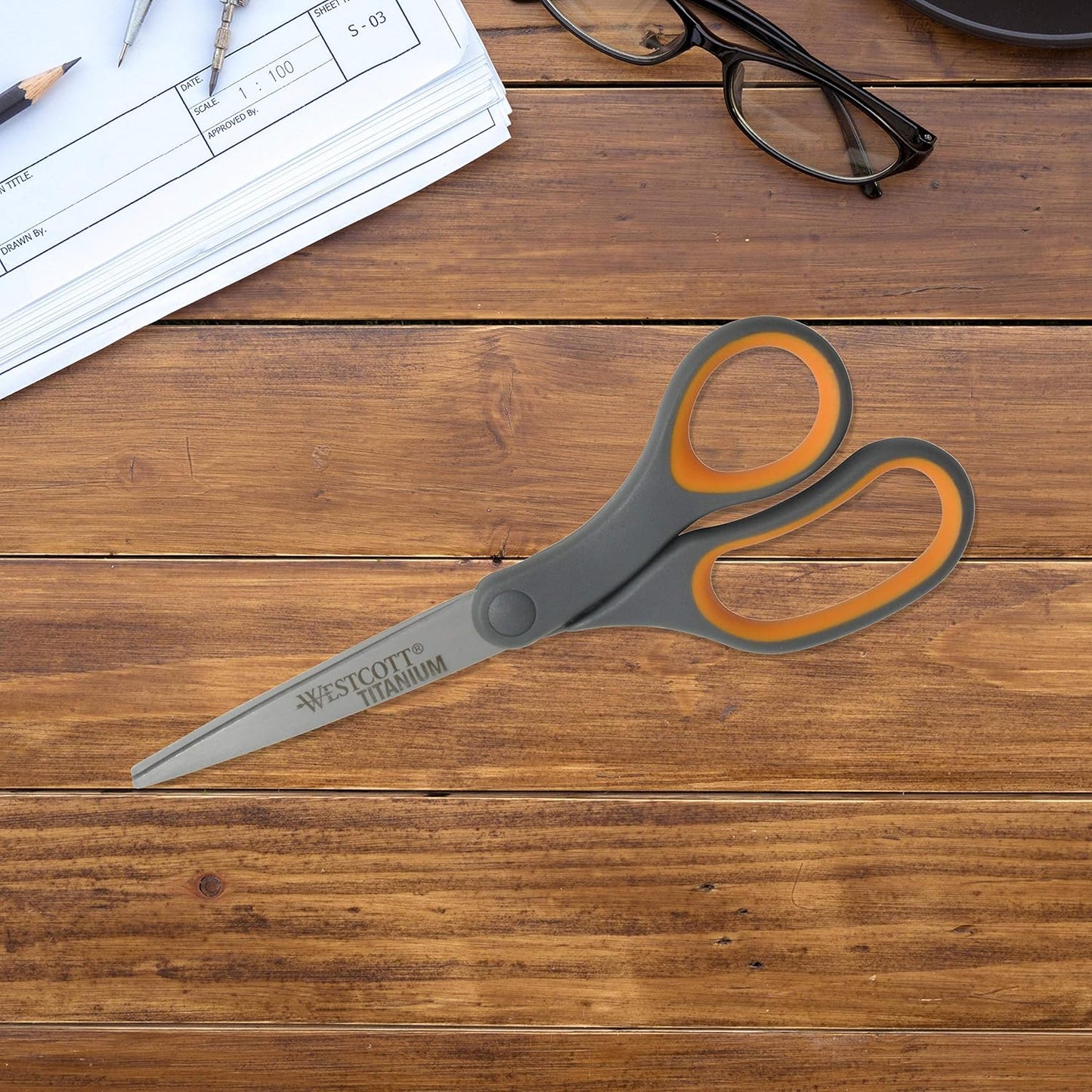 Westcott 17784 Titanium Bonded 8-Inch Scissors 4-Pack