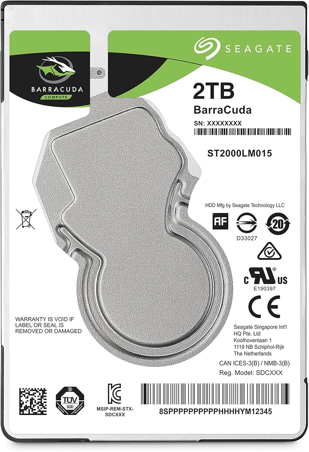 Seagate ST2000LM015 2TB BarraCuda HDD - 2.5", SATA 6Gb/s