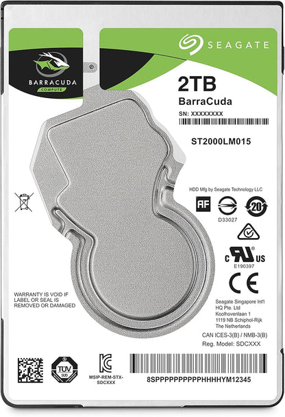 Seagate ST2000LM015 2TB BarraCuda HDD - 2.5", SATA 6Gb/s