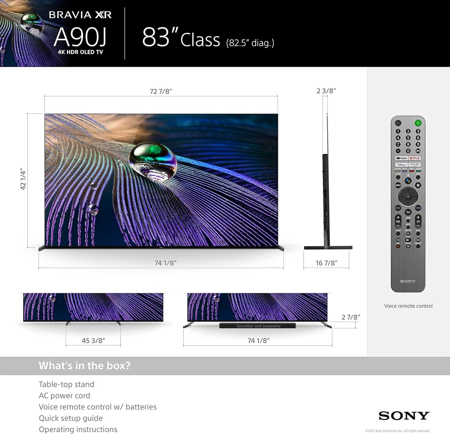 Sony XR83A90J 83" A90J OLED 4K Smart TV with Klipsch Soundbar (Used)
