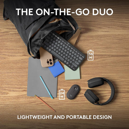 Logitech 920-012415 Pebble 2 Wireless Keyboard and Mouse Combo - Black