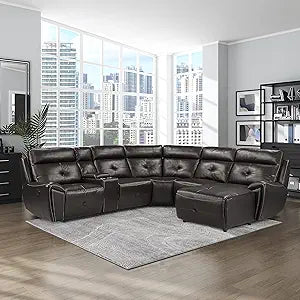 Lexicon 194840169970 Oakville Brown Sectional Sofa Right Chaise