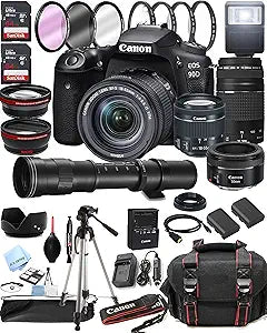 Canon EOS 90D DSLR Camera Bundle 18-55mm Lens