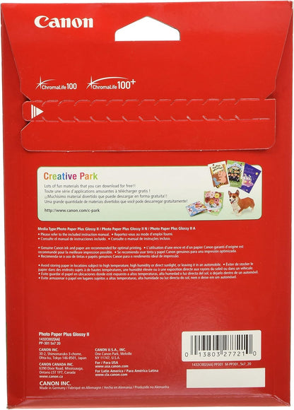 Canon 1432C002 Photo Paper Plus Glossy II 5x7