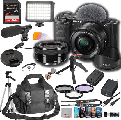 Sony ZV E10 Mirrorless Vlogging Camera with 16-50mm Lens Kit