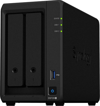 Synology ASIHLAMZ310 DS720+ NAS Server, Celeron, 6GB RAM, 4TB SSD