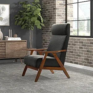 Lexicon 194840222804 Selles Dark Gray Fabric Accent Chair