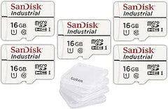 SanDisk SDSDQAF3-016G-I 16GB Industrial Micro SD Card 5-Pack
