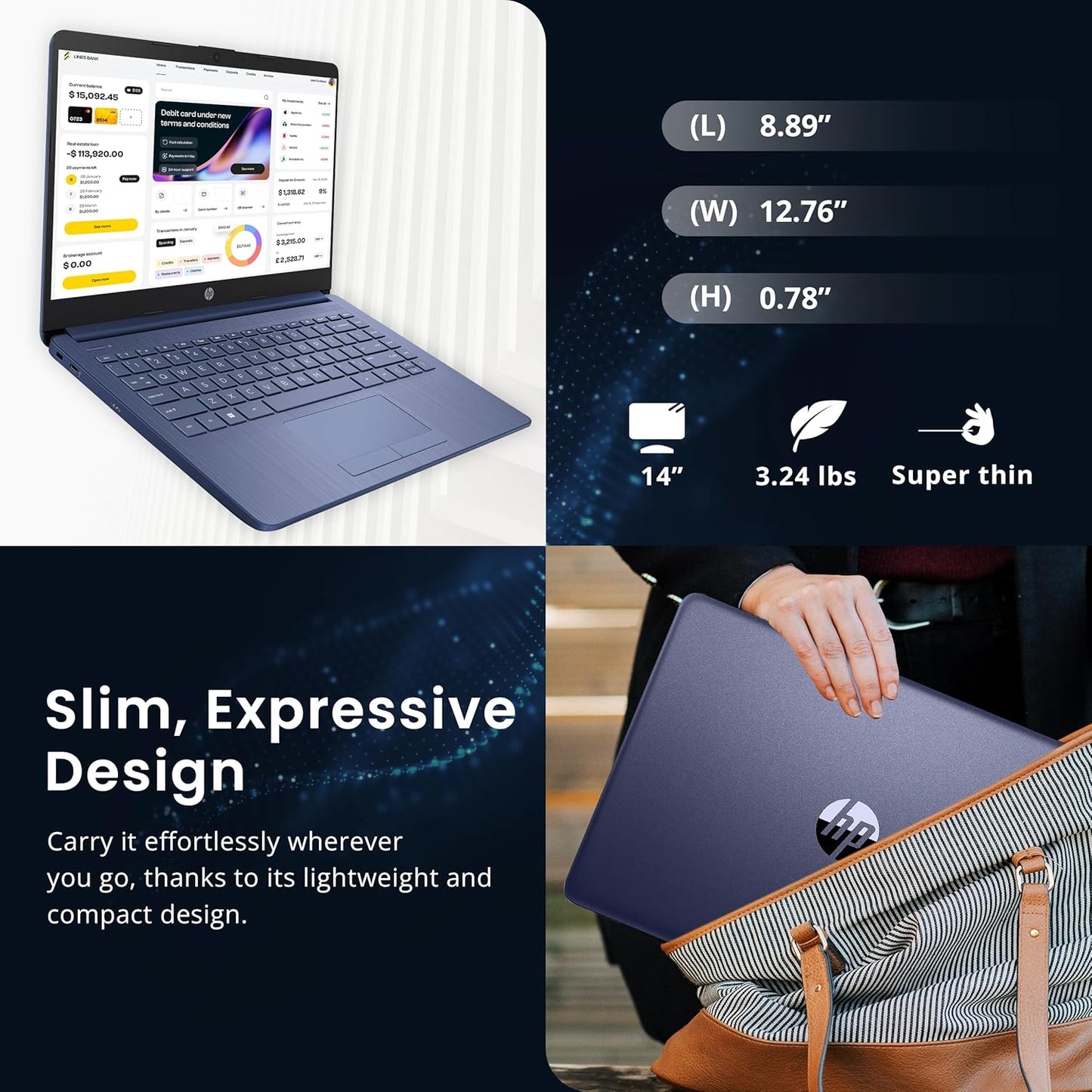 HP HP Stream 14" Laptop: 16GB RAM, 1.22TB Storage, Office 365