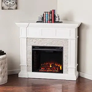 Misc Faux Stone Corner Electric Fireplace