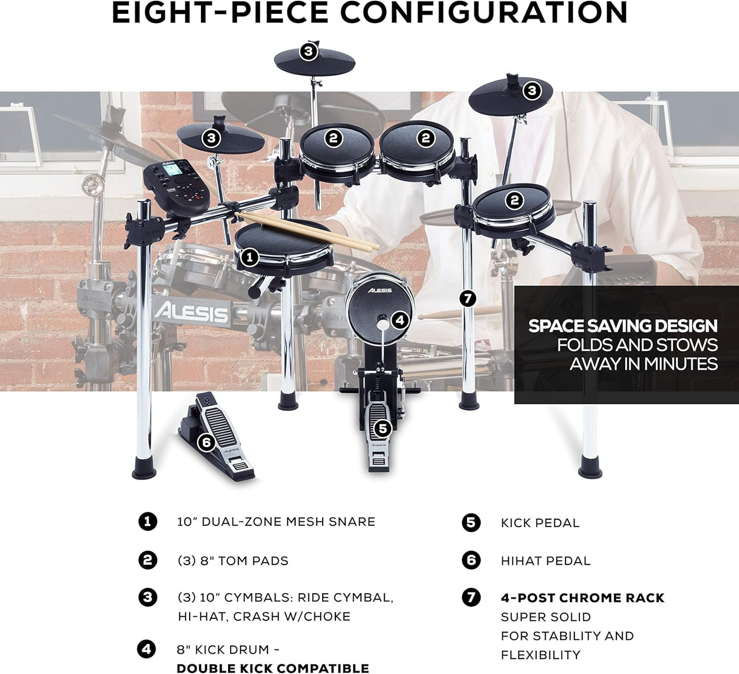 Alesis Surge Mesh Kit Electronic Drum Set - USB MIDI