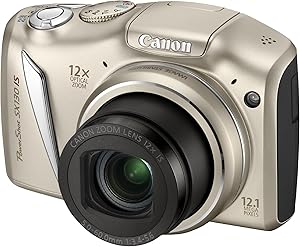 Canon PowerShot SX130 is Digital Camera - 12x Zoom, Silver — main product image
