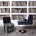 Vaultz VZ00490 Locking Vinyl Record Storage Box 50 Albums