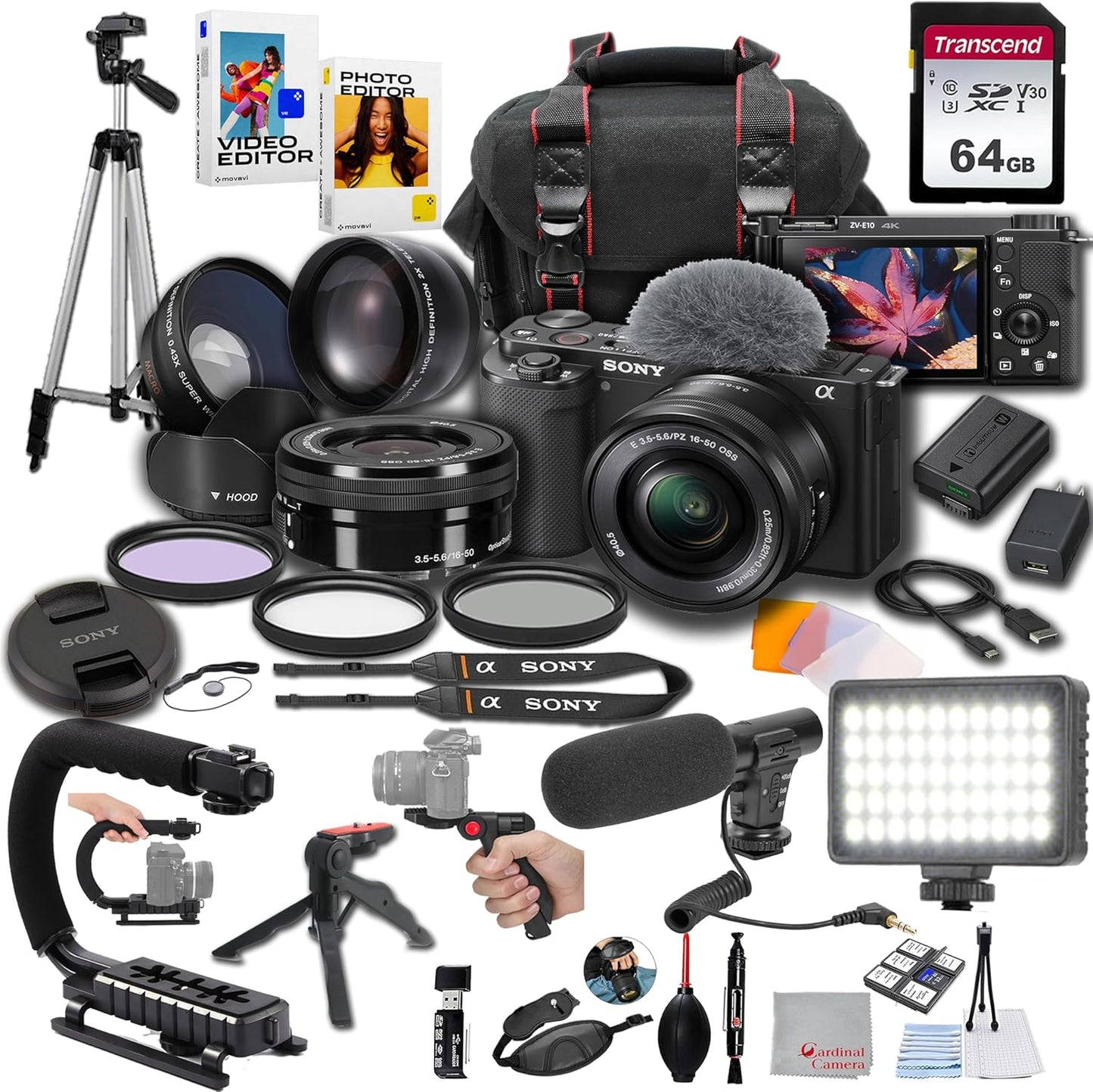 Sony ZV-E10 16-50mm Vlogging Camera Bundle 4K