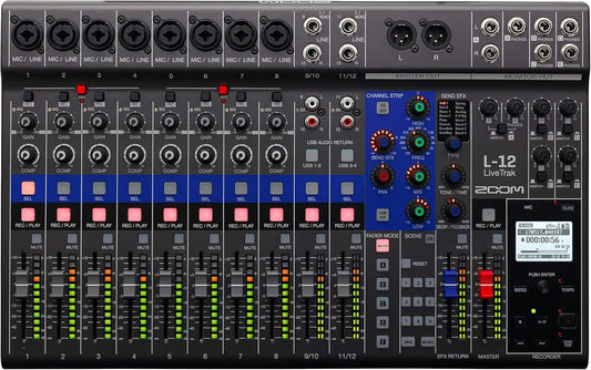 Zoom LiveTrak L-12 12-Channel Digital Mixer (Renewed)
