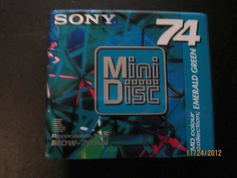 Sony MDW74CRG 74-Minute Blank MiniDisc (Emerald Green) — main product image