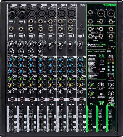 Mackie PROFX12V3 Audio Mixer with Headphone and XLR Cables