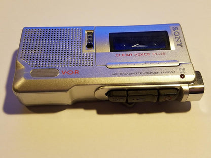 Sony M560 Microcassette Recorder Handheld Voice Activated