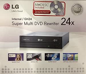 LG GH24NS90R 24x SATA Internal DVDRW Drive — main product image