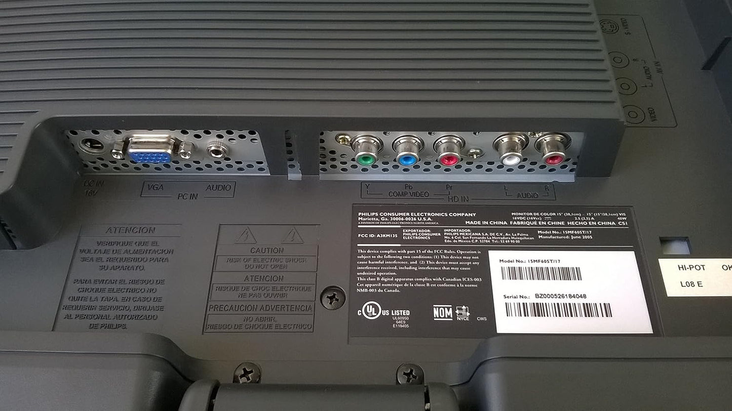 Magnavox 15" LCD HDTV Monitor Analog Tuner