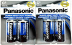 Panasonic 7615020-1 Size C Super Heavy Duty Zinc Carbon Batteries 4-Pack