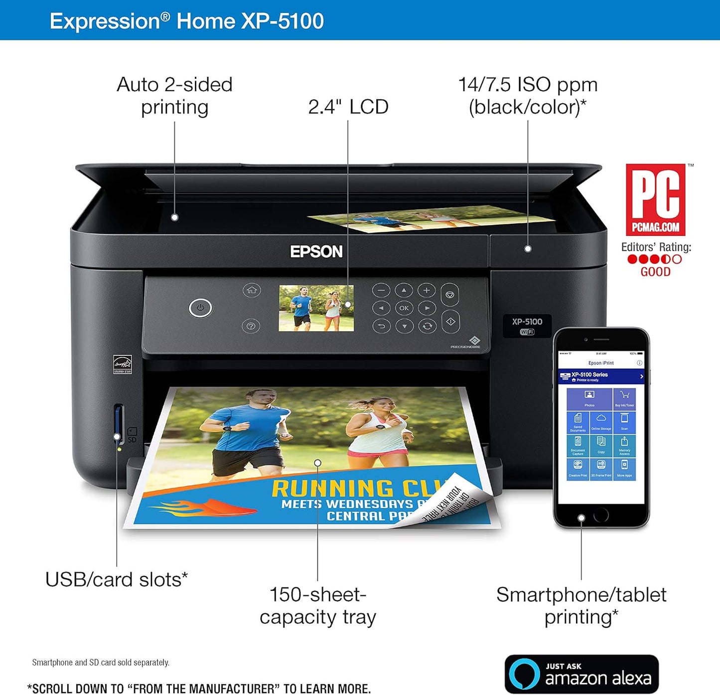 Epson XP-5100 Wireless Color Photo Printer