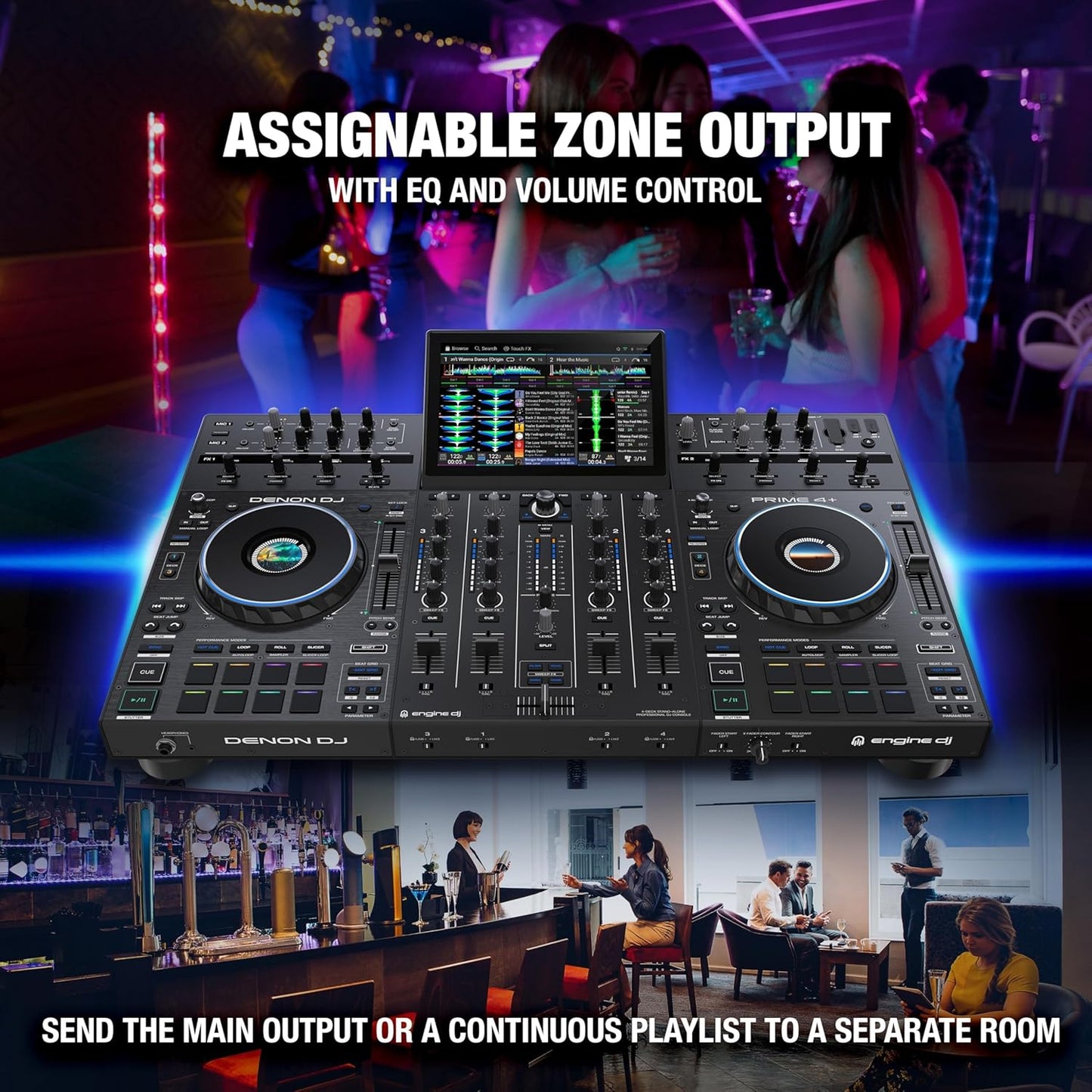 Denon DJ PRIME4+ 4-Deck Stem DJ Controller