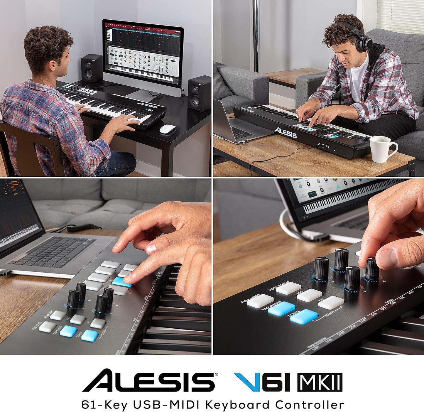 Alesis V61 MKII USB MIDI Keyboard Controller - 61 Velocity Keys