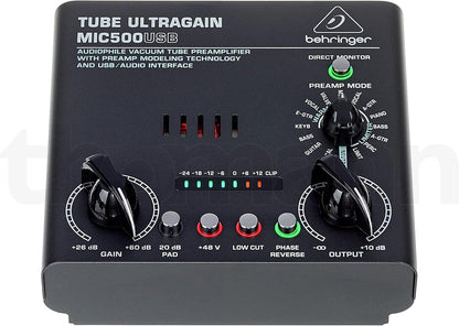Behringer MIC500USB Vacuum Tube Preamplifier with USB Interface