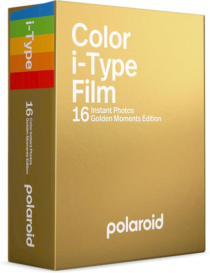 Polaroid Now Black Golden Film i-Type Instant Camera Bundle