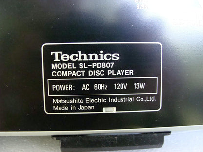 Technics SL-PD807 5-Disc CD Player MASH