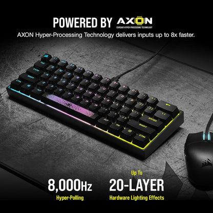 Corsair CH-9194012-NA K65 RGB Mini 60% Keyboard Cherry MX