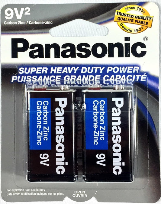Panasonic S-006PNPA/2B 9V Super Heavy Duty Batteries (2-Pack)