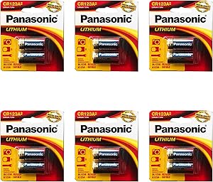 Panasonic CR-123 3V Lithium Battery 2pk (6-Pack)