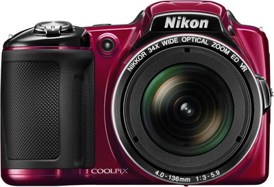 Nikon 26440 COOLPIX L830 Red Digital Camera Renewed