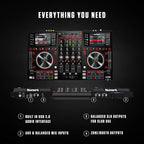 Numark NVII Serato DJ Controller: 4-Deck, Dual Displays, Performance Pads