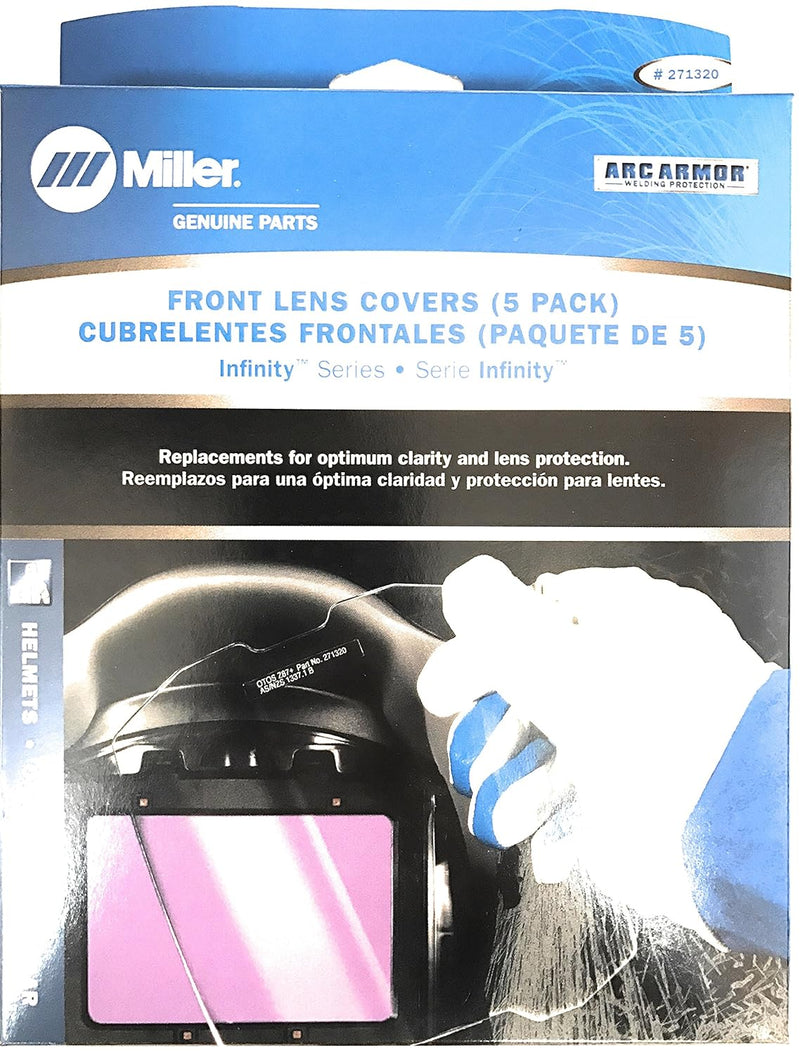 Miller 271320 Polycarbonate Welding Lens Covers 5-Pack — main product image