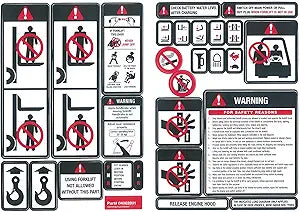 Intel Intella 04062807 Forklift Safety Decal Set